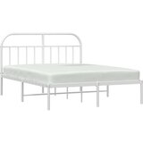 vidaXL Metalni okvir za krevet s uzglavljem bijeli 183x213 cm Cijene