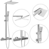 vidaXL Set za tuširanje s dvije glave i termostatom nehrđajući čelik | shoptok.hr