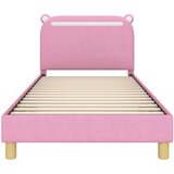  Otroški posteljni okvir z vznožjem Roza 90 x 200 cm blago, (5000104753) | Shoptok.si