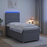  LED okvir za krevet s madracem Svjetlosiva 90 x 190 cm Tkanina | shoptok.hr
