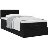  Otomanski okvir kreveta s madraca crni 90x200cm baršunasti | shoptok.hr
