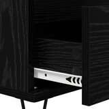  Kreveta Crni hrast 40 x 35 x 70 cm Obrađeno drvo i čelik | shoptok.hr
