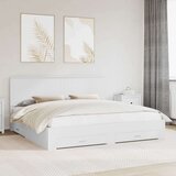  Okvir za krevet Bijelo 200 x 200 cm Konstruirano drvo | shoptok.hr
