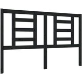  Uzglavlje za krevet crno 146 x 4 x 100 cm od masivne borovine | shoptok.hr