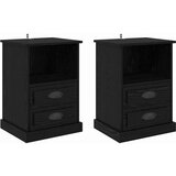 vidaXL Noćni ormar 2 pcs Crni hrast 43 x 36 x 60 cm Konstruirano drvo | shoptok.hr