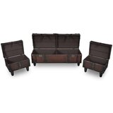 vidaXL 3-dijelni set s klupom za pohranu smeđi | shoptok.hr