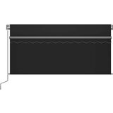 vidaXL Ročno zložljiva tenda s senčilom 3,5x2,5 m antracitna | Shoptok.si