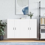 Maison Chic Stenska omarica - Zidna omarica 2 kosa bel inženirski les iu1255, (22062931) | Shoptok.si