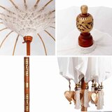  Balineški Parasol Krema 220 x 220 x 260 cm | Eponuda.com