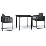  7-dijelni vrtni blagovaonski set crni | shoptok.hr