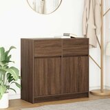 vidaXL Komoda s predalom rjavega hrasta 80x34x76 cm inženirski les Cene