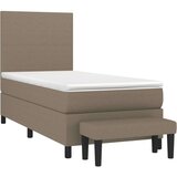  Box spring postelja z vzmetnico taupe 90x200 cm blago, (20893050) | Shoptok.si
