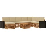  Set vanjskih sofa 9 kom. Prirodna i bež | shoptok.hr