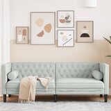  Trosjed Chesterfield s jastučićima svjetlosivi baršunasti | shoptok.hr