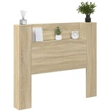  Krevetna ploča s LED-om s policom Sonoma 120 x 16,5 x 103,5 cm | shoptok.hr