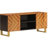  The Living Store TV omarica rjava in črna 105x33,5x46 cm trden mangov les - TV Omarica, (21499147) | Shoptok.si
