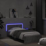  Okvir kreveta s uzglavljem LED siva boja betona 100 x 200 cm | shoptok.hr