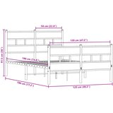  Metalni okvir kreveta bez madraca boja hrasta 120x190 cm | shoptok.hr