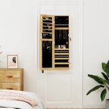  Zidni ormarić za nakit s ogledalom 30 x 8,5 x 106 cm | shoptok.hr