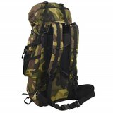  Ruksak za planinarenje maskirno zelena 80 L od tkanine Oxford | shoptok.hr