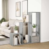 vidaXL Pregrada / regal za knjige 3 razina sonoma 123x29x123 cm drveni | shoptok.hr