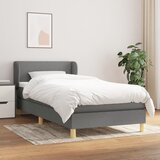 vidaXL Krevet s oprugama i madracem tamnosivi 90 x 190 cm od tkanine Cijene