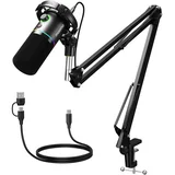 gaming mikrofon PD200XS, USB XLR, RGB, črna