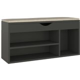Maison Chic Klop za čevlje - Sedež za čevlje z blazino siva 104x30x49 cm inženirski les, (21778142) | Shoptok.si