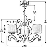 Candellux luster/visilica-ambrosia 3 viseća lampa 3X40W E14 18,4W led bakar | Eponuda.com