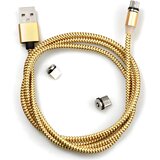  USB punjački kabel 3u1 s magnetskim konektorima - Zlatna KP30705 Cene