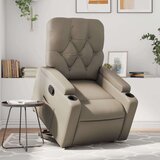 vidaXL Naslonjač na podizanje od umjetne kože boja cappuccina | shoptok.hr