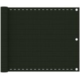 Balkonski zastor tamnozeleni 75 x 600 cm HDPE | Shoptok.si