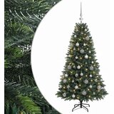  Umjetno božićno drvce s kuglicama 120 cm 150 LED lampica - 120 cm s LED-ima i srebrnim lopticama | shoptok.hr