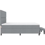  Postelja s pomično vzmetjo z vzmetnico in klopjo Svetlo siva 180x200 cm Tkanina, (22083348) | Shoptok.si