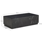 Kave Home Črna marmorna klubska mizica 50x100 cm Sorein – | Shoptok.si