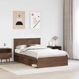  Krevetna konstrukcija s uzglavljem Smeđi hrast 120 x 200 cm | shoptok.hr