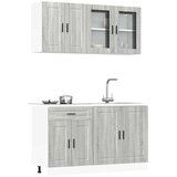  Set kuhinjskih ormarića od 4 dijela "Porto" sivi, inženjerski drvo Sonoma | shoptok.hr