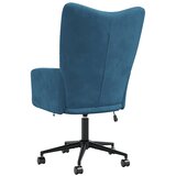  Stolica za opuštanje plava baršunasta | shoptok.hr