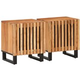 vidaXL Nočna omarica 2 kosa 40x33x46 cm trden akacijev les cene