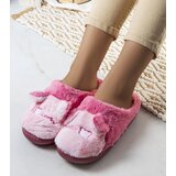 Gemre Dark Pink Soft Slippers Lucky Teddy | Shoptok.si