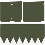  Ograda oko Travnjaka 10 kom. 103 x 30 cm Čelik Maslinastozelena | Shoptok.si
