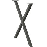 vidaXL noge za jedilno mizo x-oblika 2 kosa antracit 80x(72-73) cm | Shoptok.si
