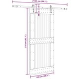 vidaXL Klizna vrata s priborom za montažu 100x210 cm masivna borovina | shoptok.hr
