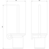  omnires MP60620CR - zidna četka za wc modern project, sjajni hrom | Eponuda.com