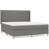 The Living Store Box spring postelja z vzmetnico temno siva 160x200 cm blago - Box Spring Postelja, (21503889) | Shoptok.si
