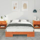  Posteljni okvir Rjava 120 x 200 cm Trdna borovina, (5000127569) | Shoptok.si