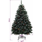  Umjetno božićno drvce sa šarkama 150 cm PVC Zelena i bijela | shoptok.hr