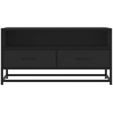 TV ormarić crni 80x34,5x40 cm konstruirano drvo i metal | Eponuda.com