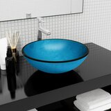 The Living Store Umivalnik kaljeno steklo 42x14 cm moder - Umivalnik, (21669648) Cene