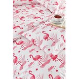 Mila Home Bela/rožnata enojna/podaljšana posteljnina z rjuho/3-delna 160x220 cm Flamingo – | Shoptok.si